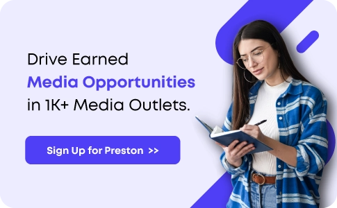 Sign Up for Preston - Banner with lady
