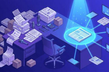 Isometric vector illustration representing an effective media pitch strategy for founders